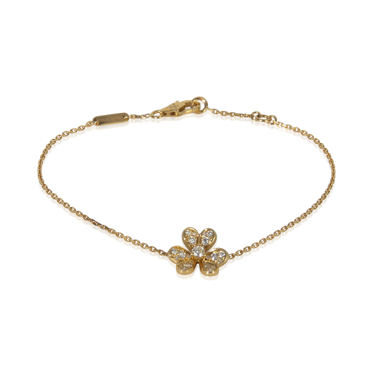 Van Cleef & Arpels Yellow Gold Diamond Mini Frivole Bracelet fv