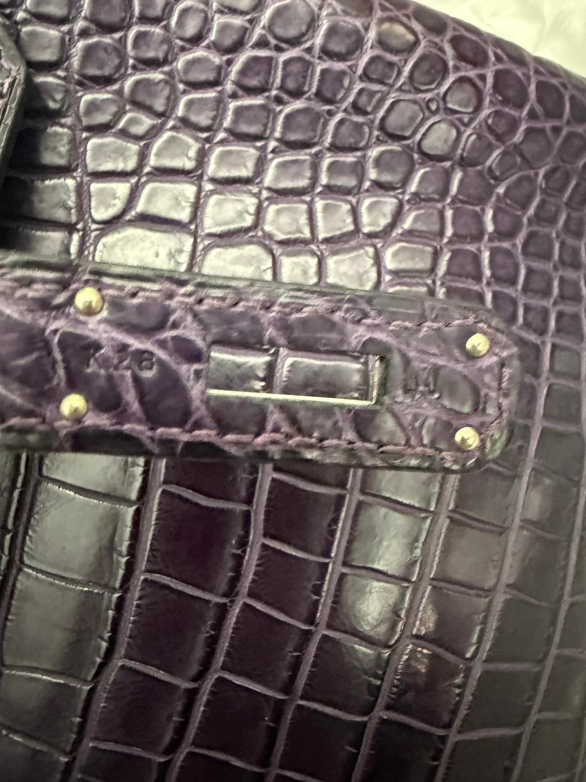 Hermès Amethyst Matte Niloticus Crocodile Birkin 35 PHW Handbag ad4