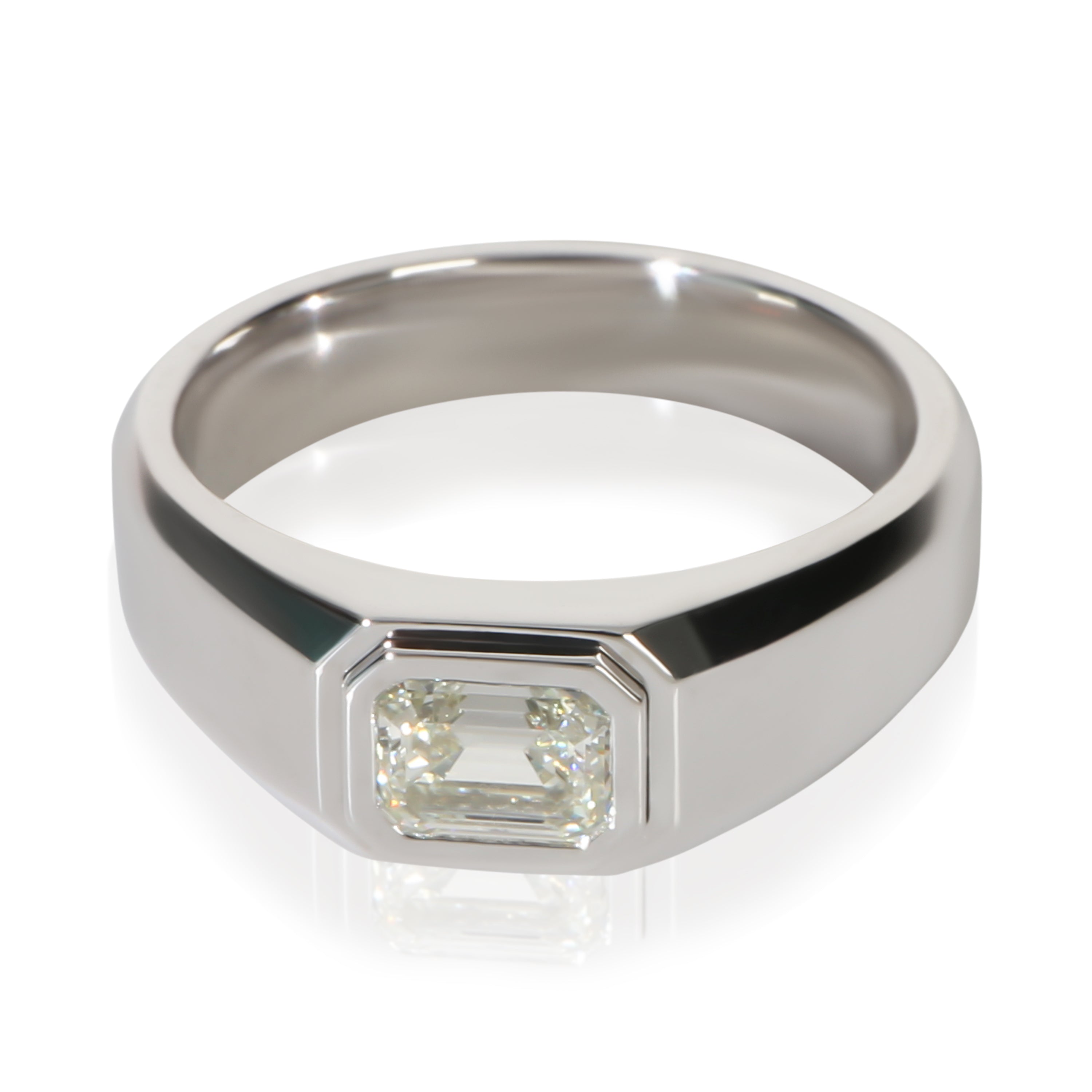 Tiffany & Co. 1.04 ct Emerald Diamond Charles Tiffany Men's Engagement Ring fv