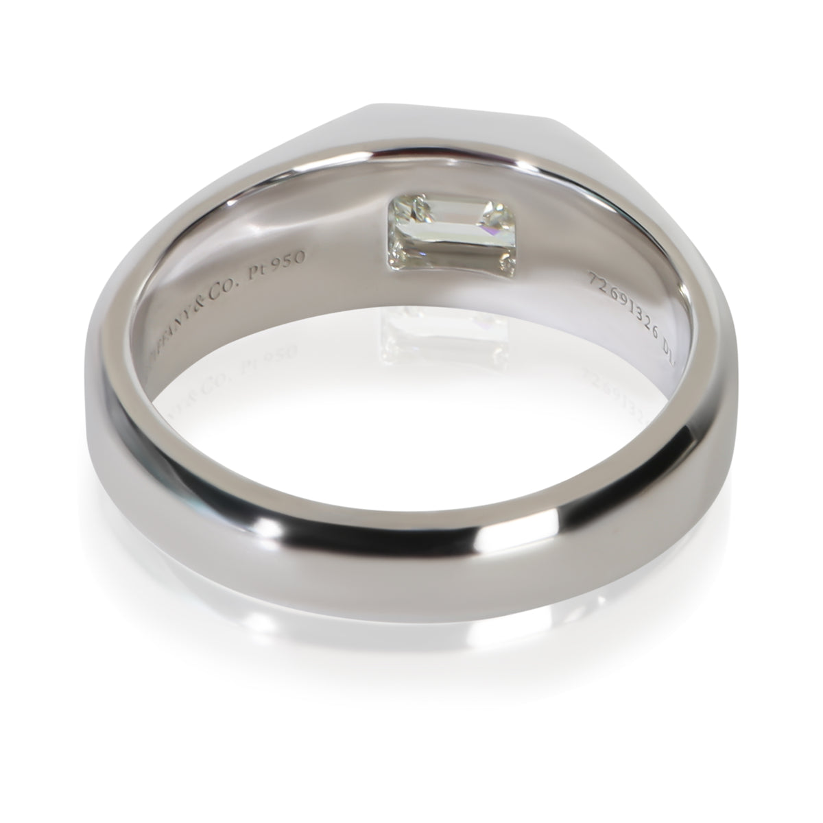 Tiffany & Co. 1.04 ct Emerald Diamond Charles Tiffany Men's Engagement Ring av