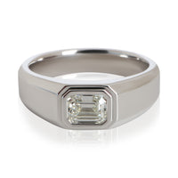 Tiffany & Co. 1.04 ct Emerald Diamond Charles Tiffany Men's Engagement Ring sv