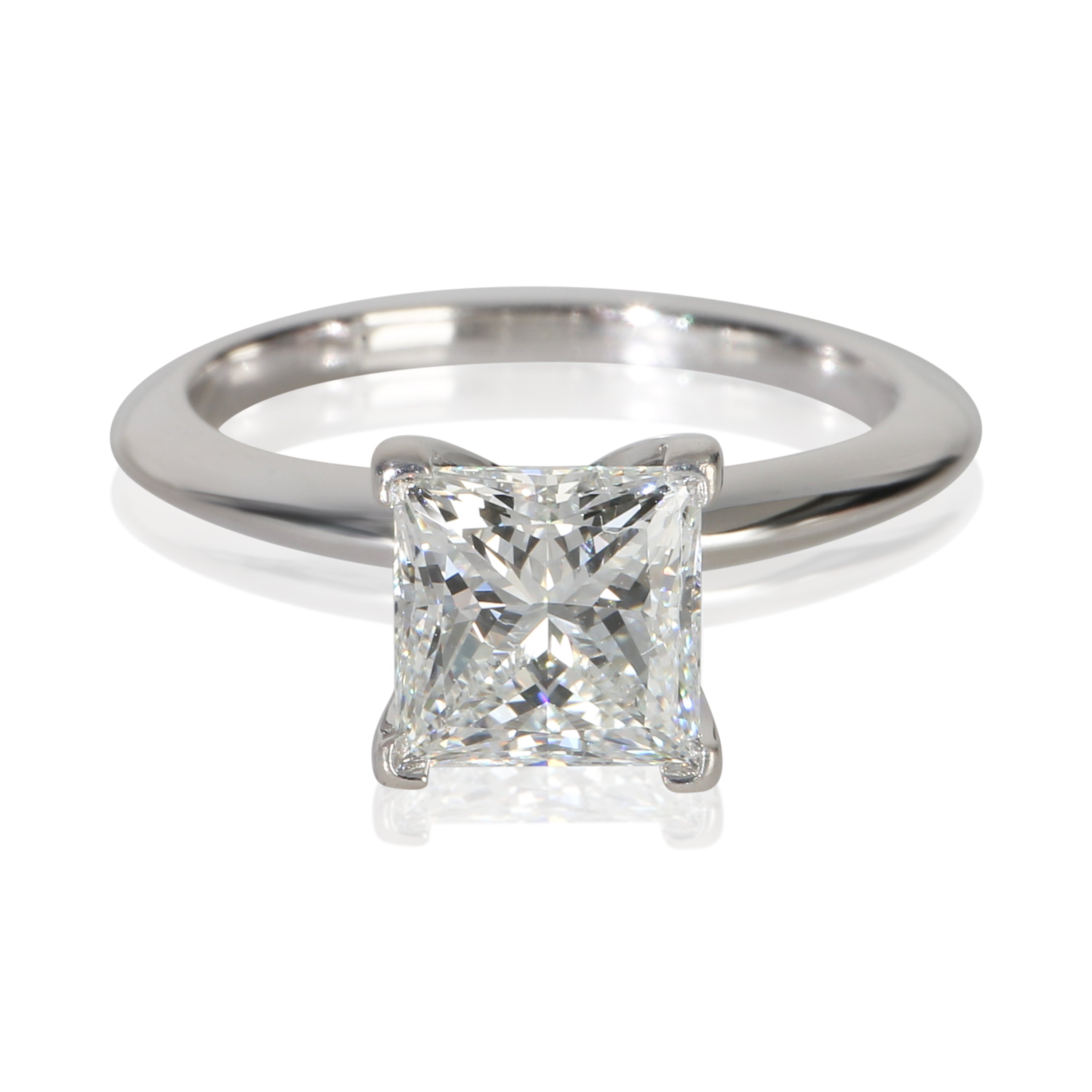 Tiffany & Co. 1.56 ct Princess Diamond Engagement Ring fv
