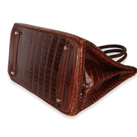 Hermès Miel Porosus Crocodile Birkin 35 GHW Handbag 6