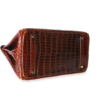 Hermès Miel Porosus Crocodile Birkin 35 GHW Handbag 7