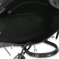 Hermès Black Togo Mississippiensis Matte Alligator Touch Birkin 25 PHW Handbag 10