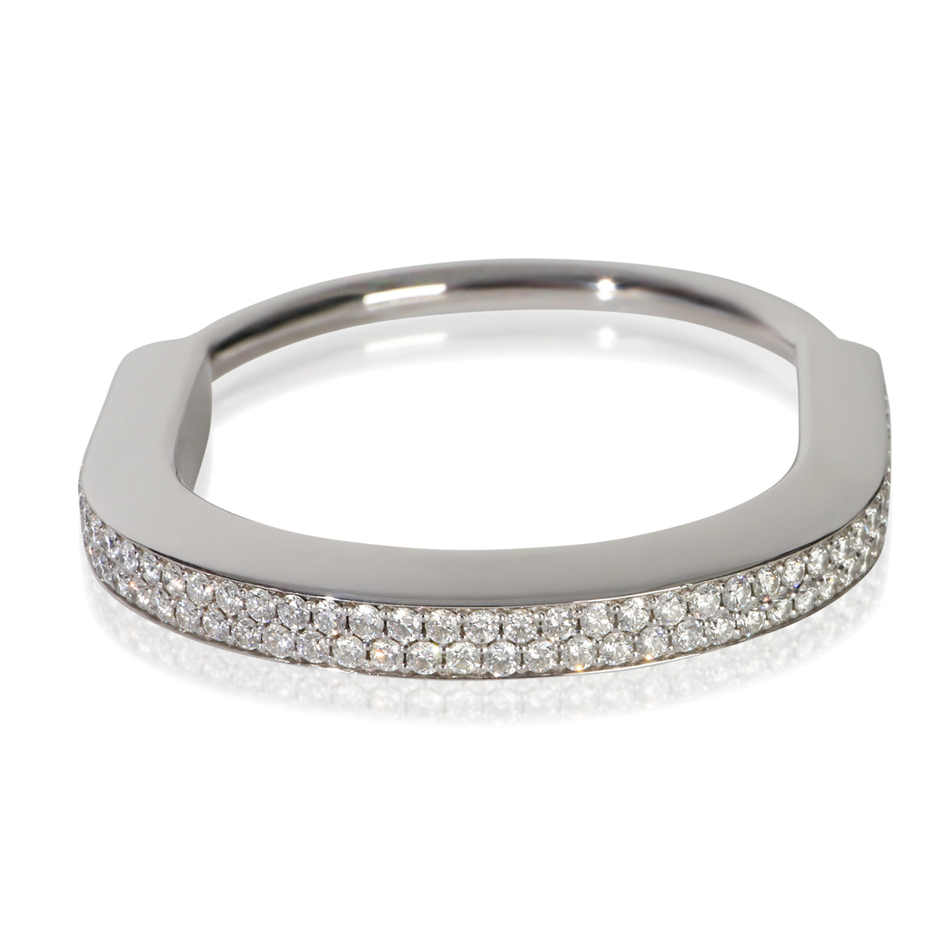 Tiffany & Co. White Gold Diamond Lock Bracelet fv