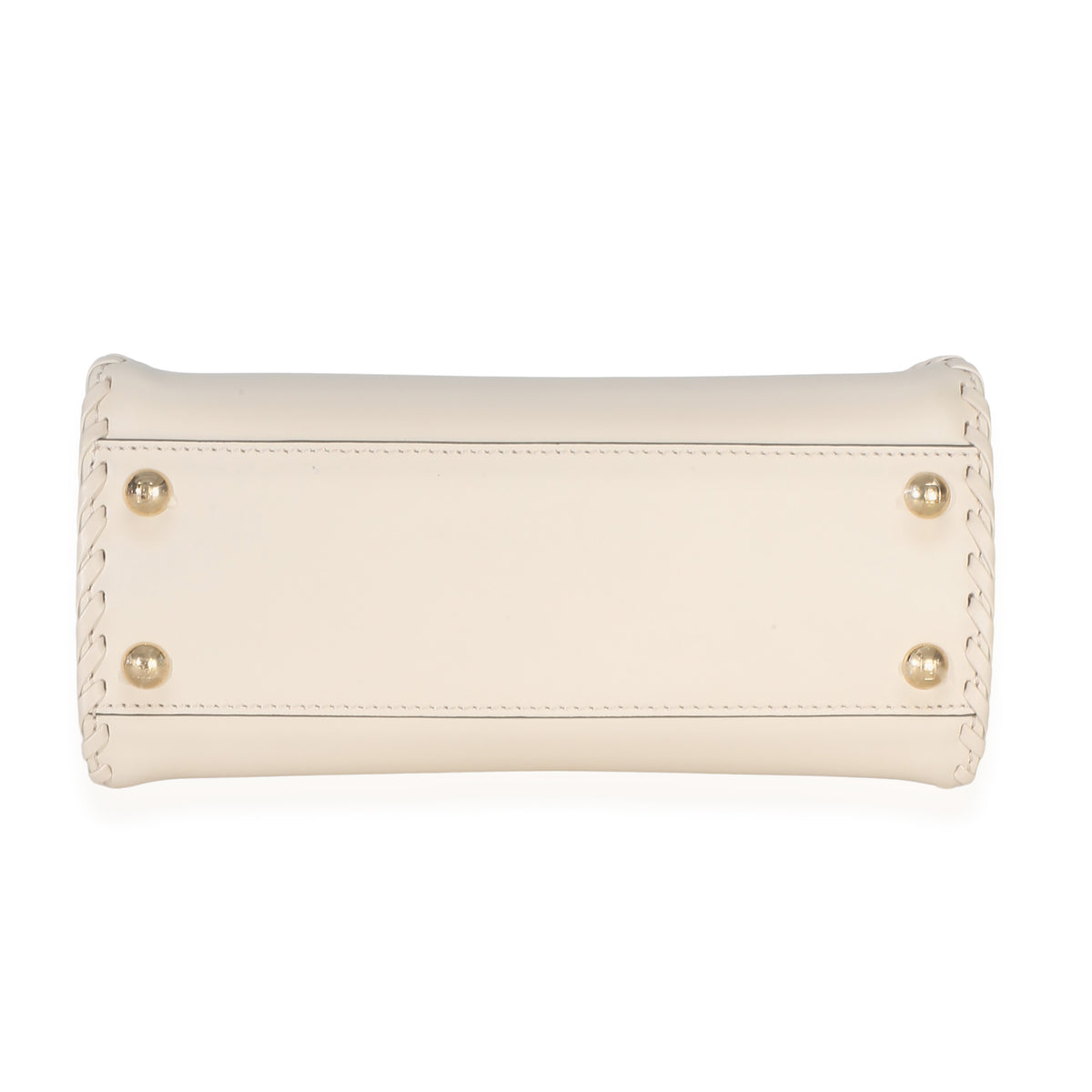 Fendi Cream Vitello King Interlace Mini Peekaboo Iconic Satchel Handbag 6