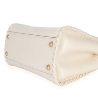 Fendi Cream Vitello King Interlace Mini Peekaboo Iconic Satchel Handbag 7