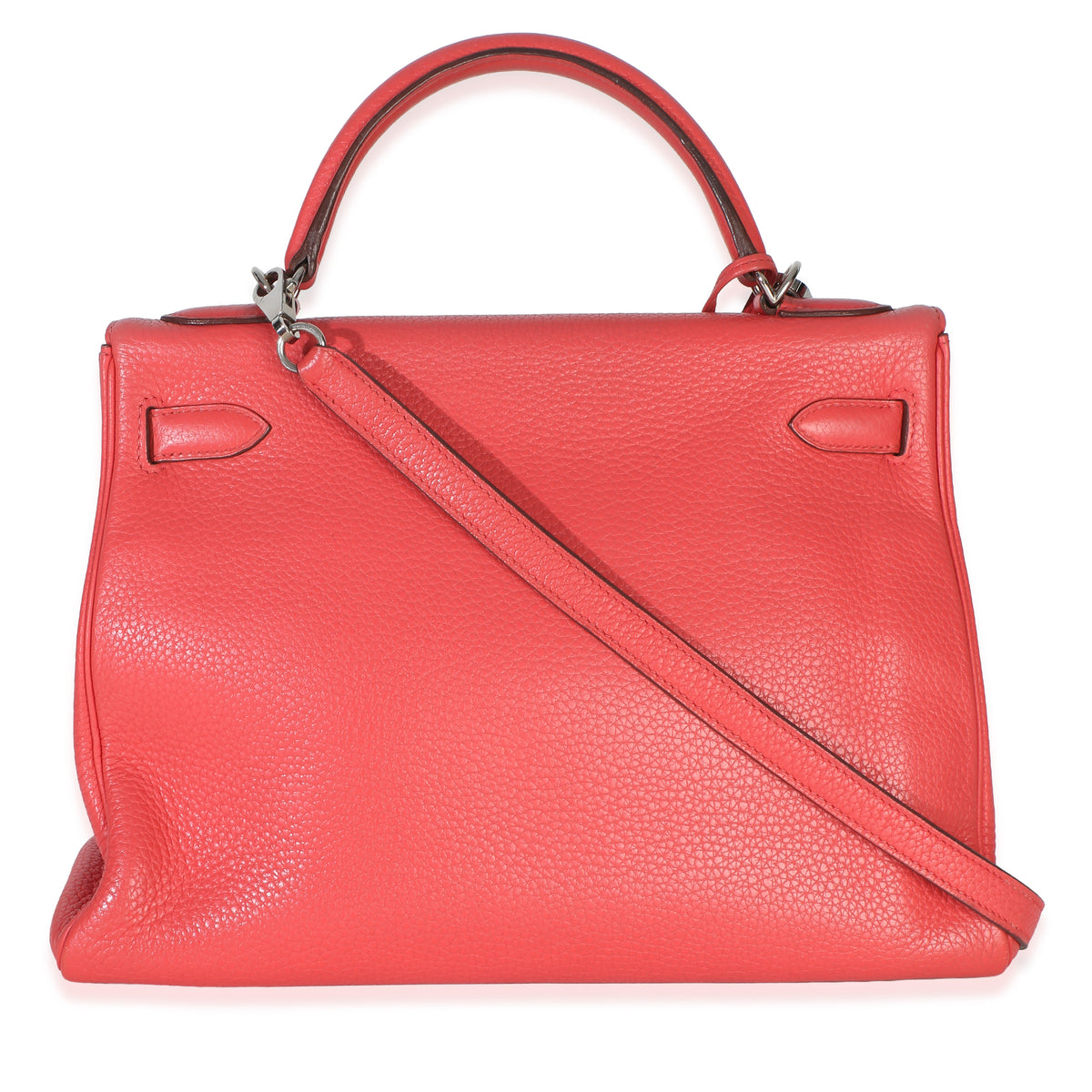 Hermès Rose Lipstick Clemence Kelly 32 PHW Handbag 4