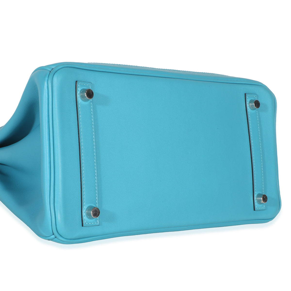 Hermès Turquoise Togo Swift Ghillies Birkin 30 PHW Handbag 8