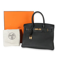 Hermès Black Togo Birkin 30 RGHW Handbag 9