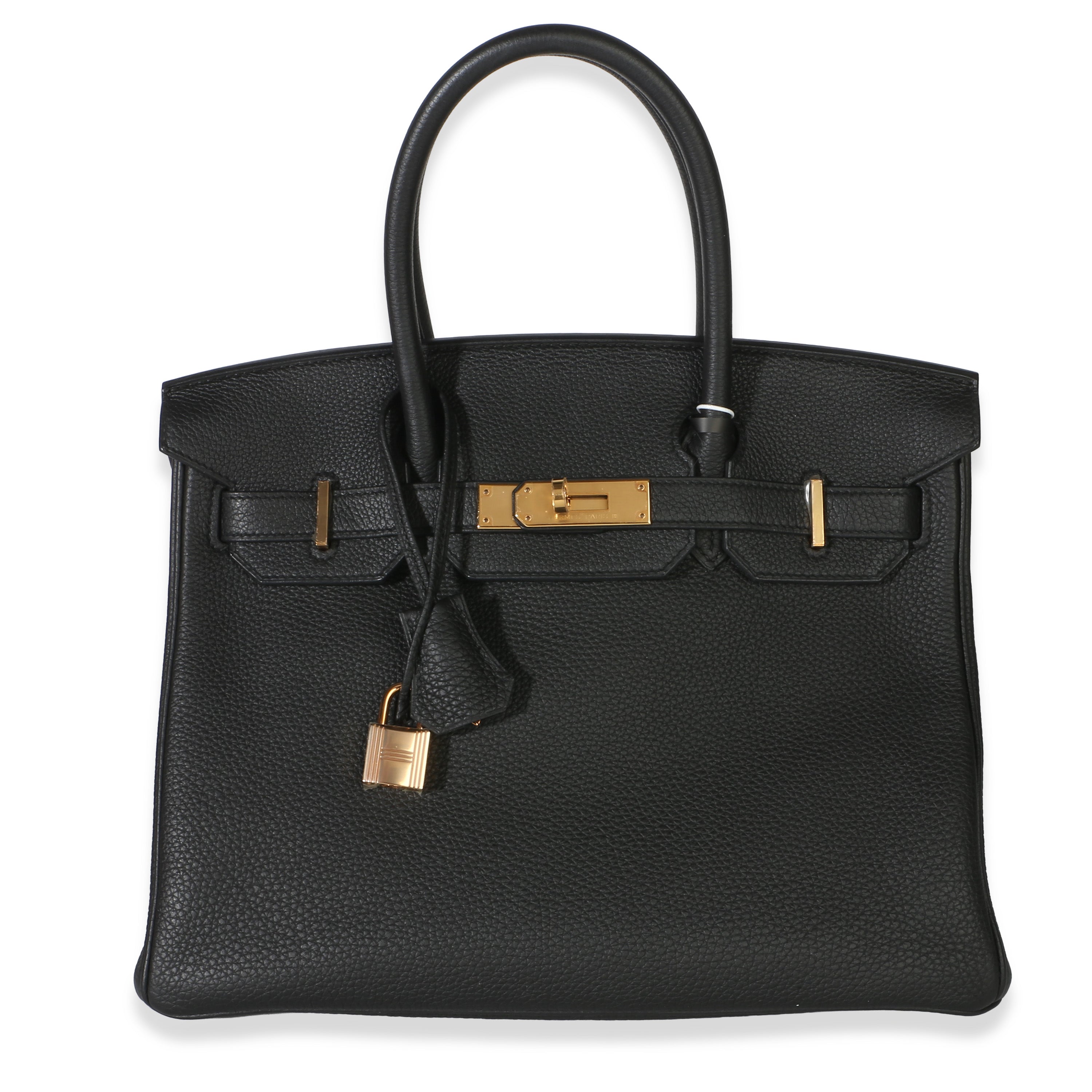 Hermès Black Togo Birkin 30 RGHW Handbag fv