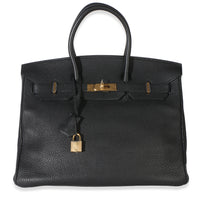 Hermès Black Togo Birkin 35 GHW Handbag fv