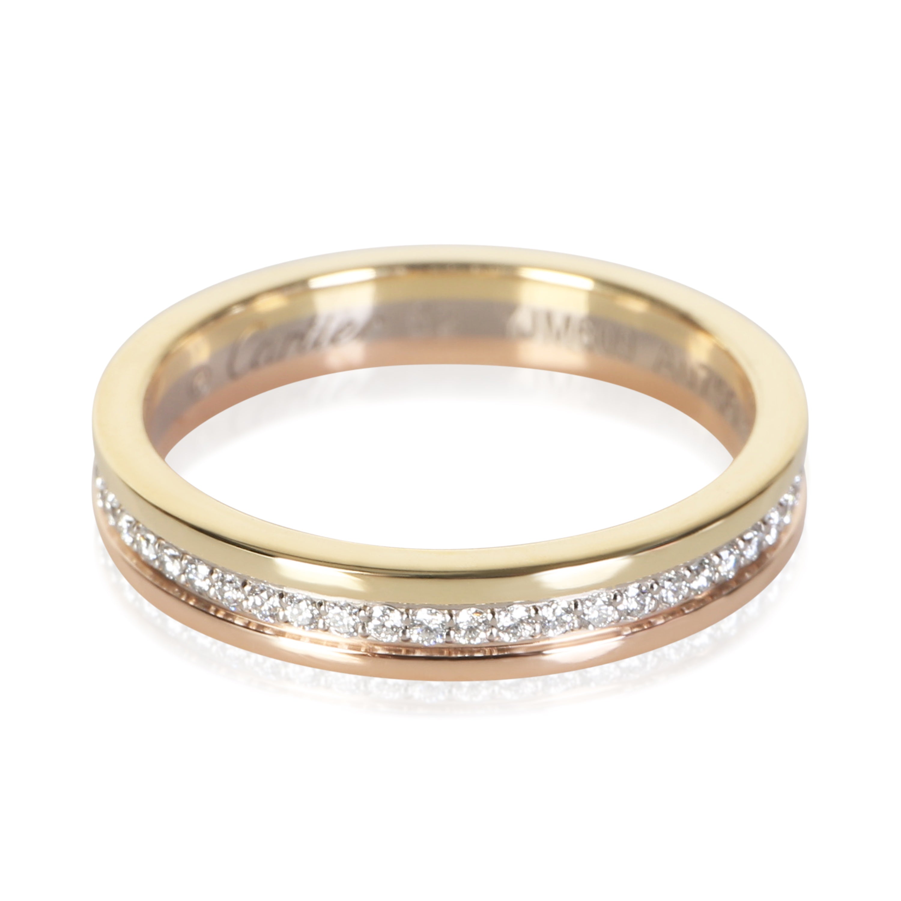 Cartier 3 Tone Gold Diamond Vendome Louis  Band fv