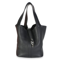 Hermès Black Clemence Picotin Lock 22 PHW Handbag 2