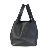 Hermès Black Clemence Picotin Lock 22 PHW Handbag 5