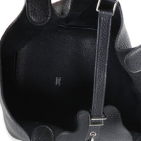 Hermès Black Clemence Picotin Lock 22 PHW Handbag 9