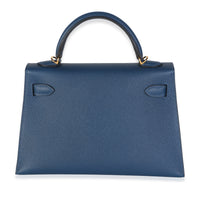 Hermès Deep Bleu Epsom Sellier Mini Kelly II 20 GHW Handbag 4