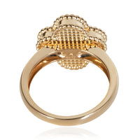 Van Cleef & Arpels Yellow Gold Onyx and Diamond Vintage Alhambra Ring 3