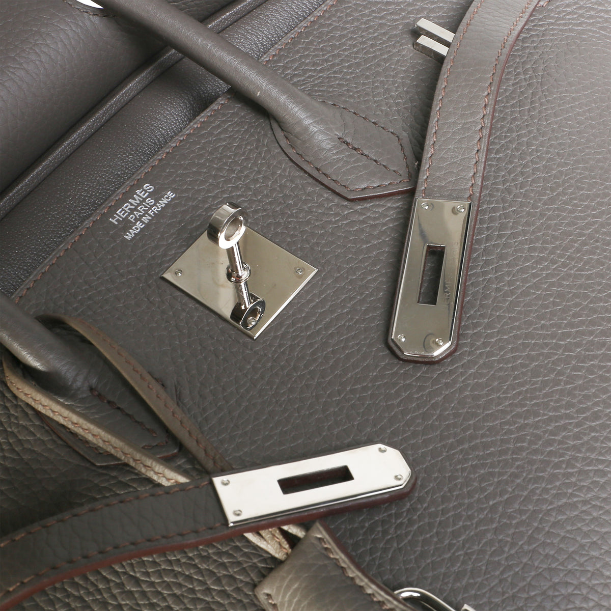 Hermès Etain Togo Birkin 35 PHW Handbag 8