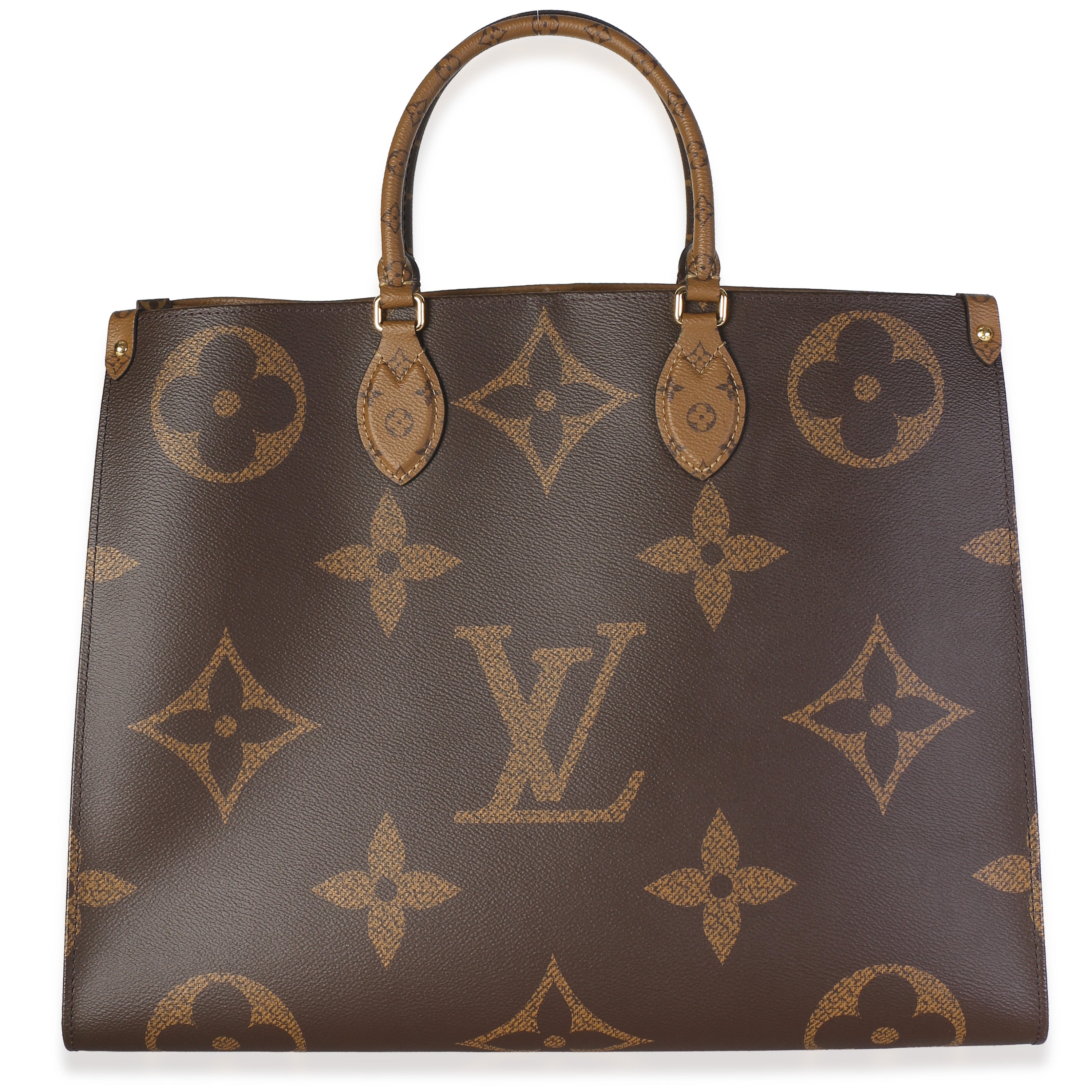 Louis Vuitton Monogram Reverse Canvas Onthego GM Handbag fv